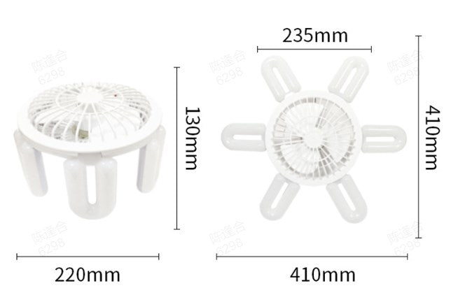 Faltbarer Kreativ-Ventilator mit Beleuchtung