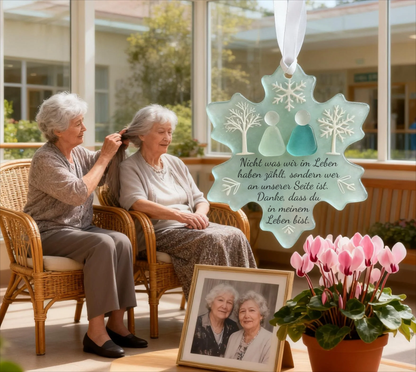 🌊Schneeflocken-förmige Meerglas-Freundschaftsdeko ❄✨ Geformt von der Natur & handgefertigt!