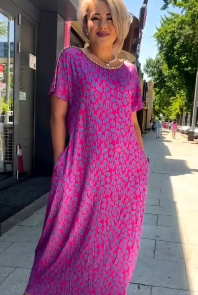 【M-3XL】2025 Modisches Print-Kleid in Übergröße