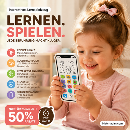 📱 50 % RABATT – Lern-Smartphone für Kinder | Pädagogisch wertvoll, augenschonend und ideal zum Lernen ✨👶
