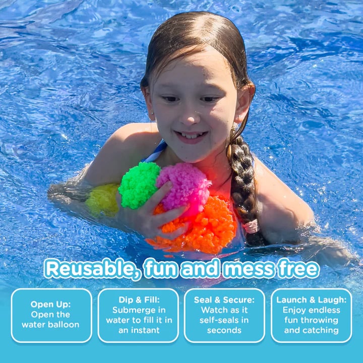 🏖️Sommer Heißer Verkauf 50% Rabatt🏝️Wiederverwendbare Wasserschwammkugeln(30 Stk./1 Set)🩴