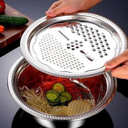 🔥 Heute -50 %! 🥣 3-in-1 Küchenschüssel-Set – Waschen, Abtropfen & Reiben in einem