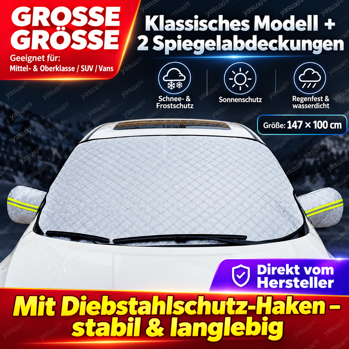 ⚡ Magnetischer Schneeschutz für Ihr Auto – schnell, werkzeuglos und winterfest ❄️🚗