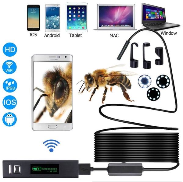 ⏳Zeitlich begrenztes Sonderangebot⏰3-IN-1 ENDOSCOPE - 2.0MP HD with 6 LED Lights, IP67 Waterproof, Compatible with Smartphones for Home Inspection and DIY Projects 📱🛠️