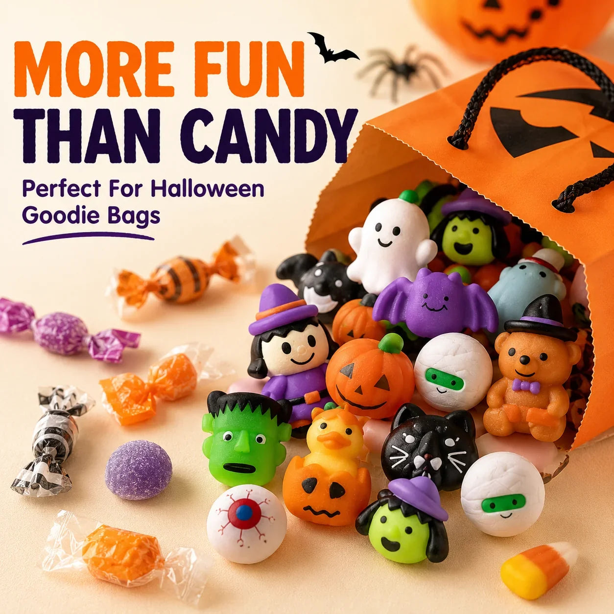 🎃 JETZT 50 % RABATT! 🧸 Weicher Druckkomfort – Squishy-Spielzeuge im Halloween-Design – perfekt für Party-Tüten, das Klassenzimmer und „Süßes oder Saures“ 👻