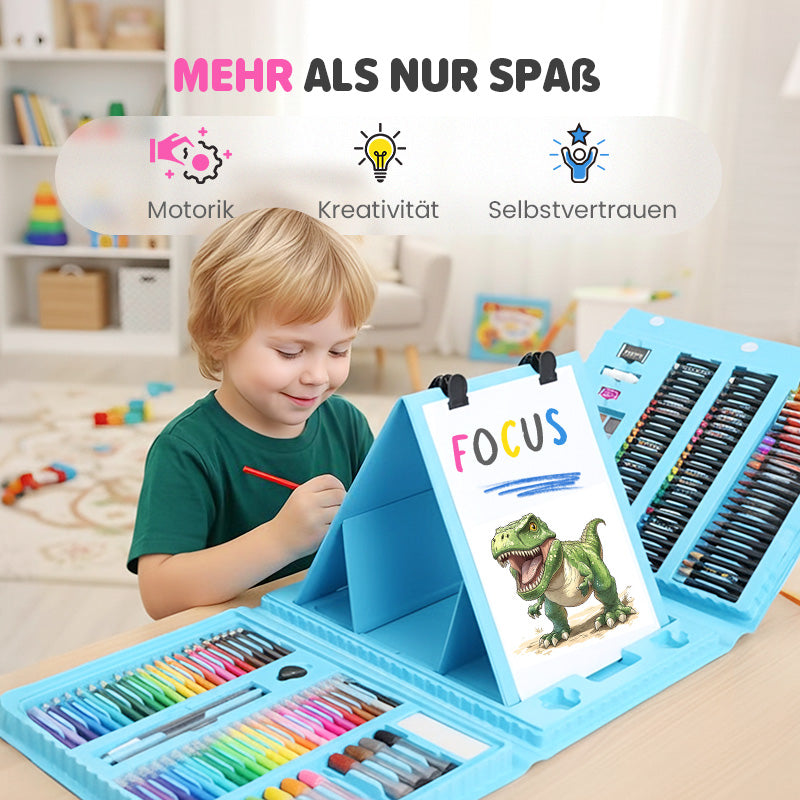 🎨 50% RABATT JETZT! ✨ Deluxe 6-in-1 Kreativ-Kunstset - Enthält Malwerkzeuge & 12 Farben für die Entwicklung kindlicher Fantasie 🧑‍🎨🌟