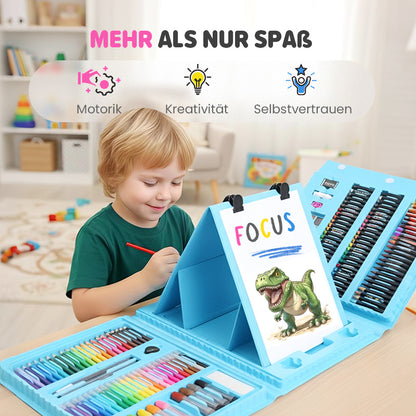 🎨 50% RABATT JETZT! ✨ Deluxe 6-in-1 Kreativ-Kunstset - Enthält Malwerkzeuge & 12 Farben für die Entwicklung kindlicher Fantasie 🧑‍🎨🌟