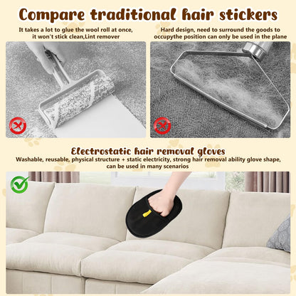 🧤 KAUFEN SIE 1, ERHALTEN SIE 1 GRATIS! ✨ Antistatische Handschuhe – Haustier Haarentfernung, Silikon, Wiederverwendbar 🐾