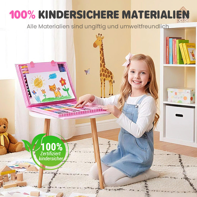 🎨 50% RABATT JETZT! ✨ Deluxe 6-in-1 Kreativ-Kunstset - Enthält Malwerkzeuge & 12 Farben für die Entwicklung kindlicher Fantasie 🧑‍🎨🌟