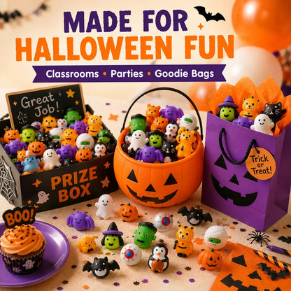 🎃 JETZT 50 % RABATT! 🧸 Weicher Druckkomfort – Squishy-Spielzeuge im Halloween-Design – perfekt für Party-Tüten, das Klassenzimmer und „Süßes oder Saures“ 👻