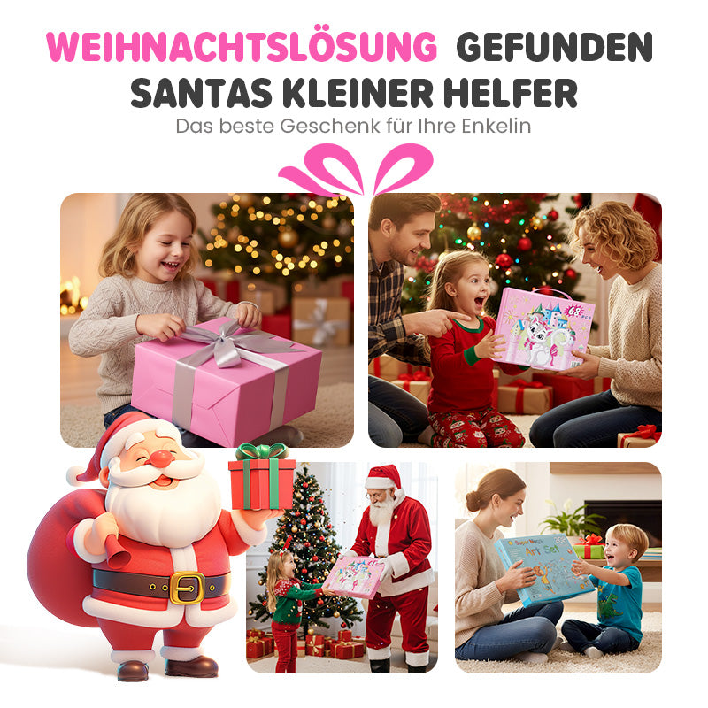 🎨 50% RABATT JETZT! ✨ Deluxe 6-in-1 Kreativ-Kunstset - Enthält Malwerkzeuge & 12 Farben für die Entwicklung kindlicher Fantasie 🧑‍🎨🌟