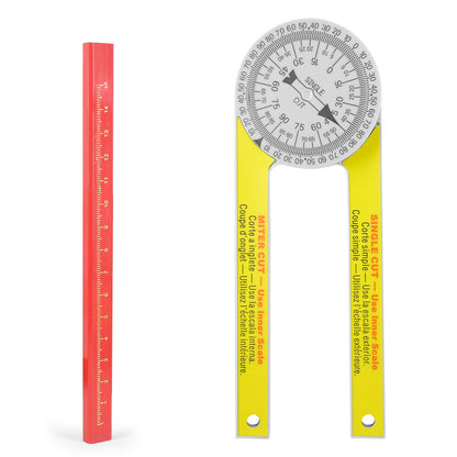 📐 Perfekte Gehrungsverbindungen jedes Mal – 7" Aluminium-Winkelmesser für Gehrungssägen. Kein Rätselraten mehr. Lager in Großbritannien