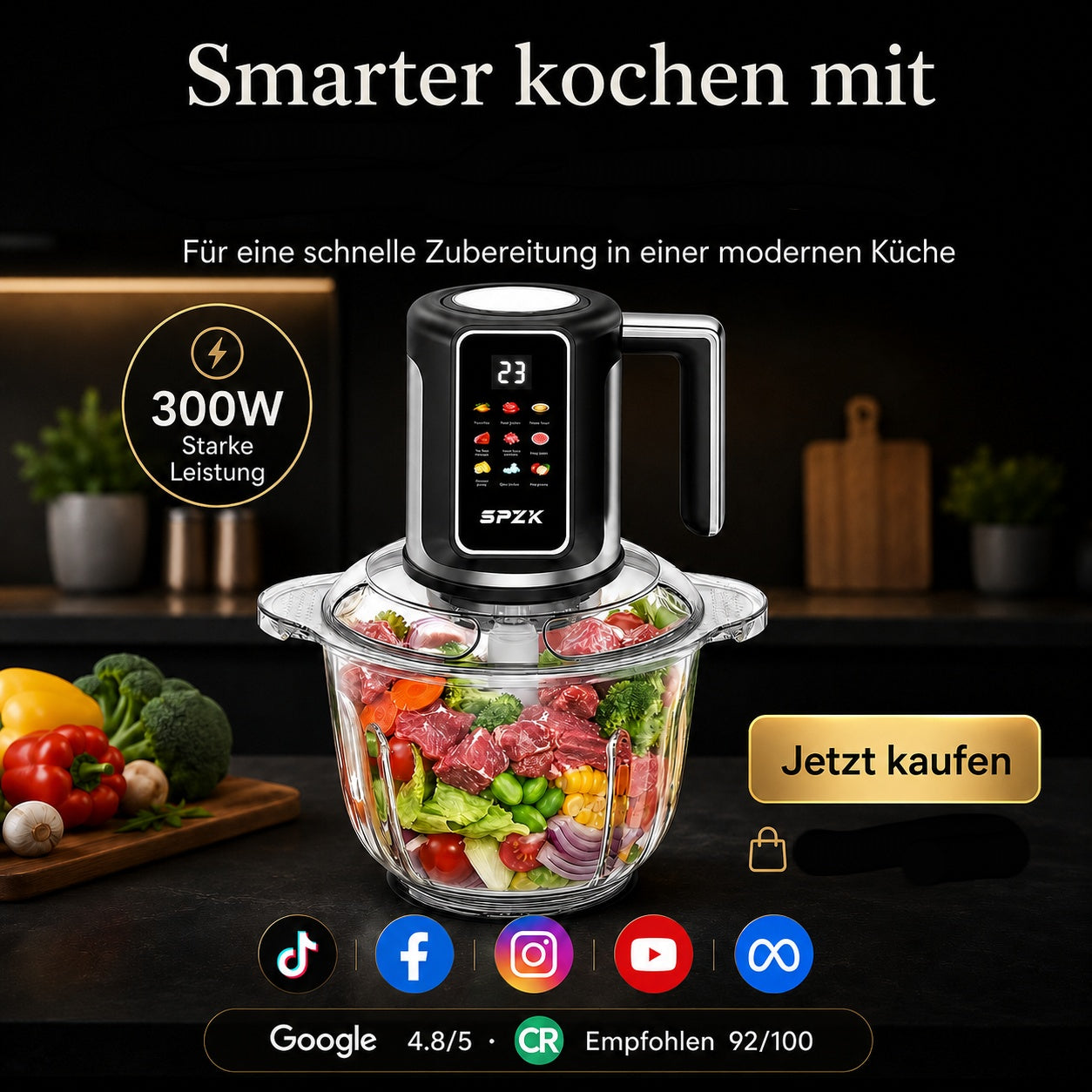 🔪 Kabelloser, USB-betriebener Küchenwolf für Fleisch, Soßen und mehr – schnell, hygienisch und einfach! 🍖🥦