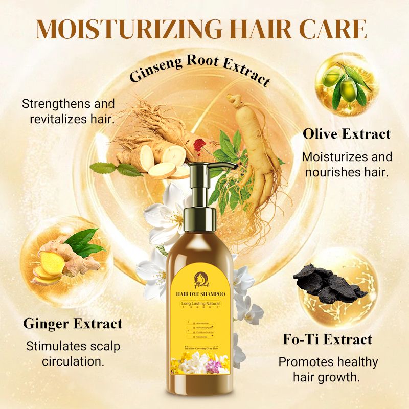 ❤️ 🔥 Zeitlich begrenzter Rabatt, 2 Flaschen zu einem günstigeren Preis! ✨ Lang anhaltende natürliche Haarfarbe Shampoo