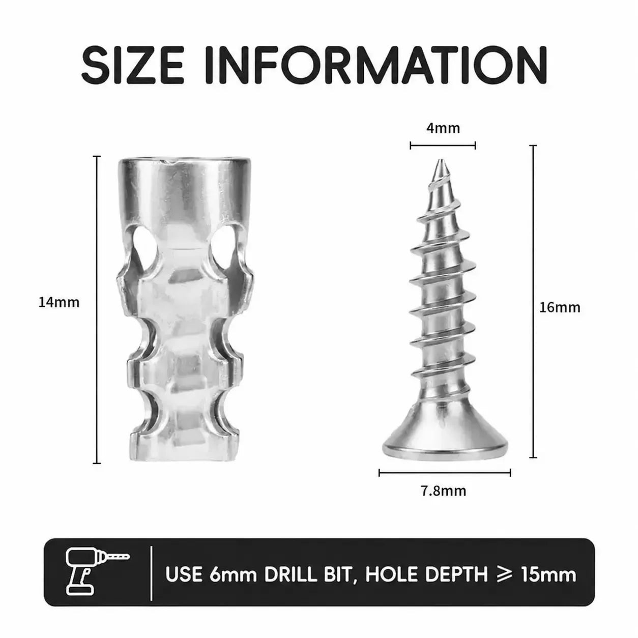 🛠️🔩 Selbstbohrende Dübel-Set mit Schrauben 📏 Befestigungszubehör für die einfache Wandmontage