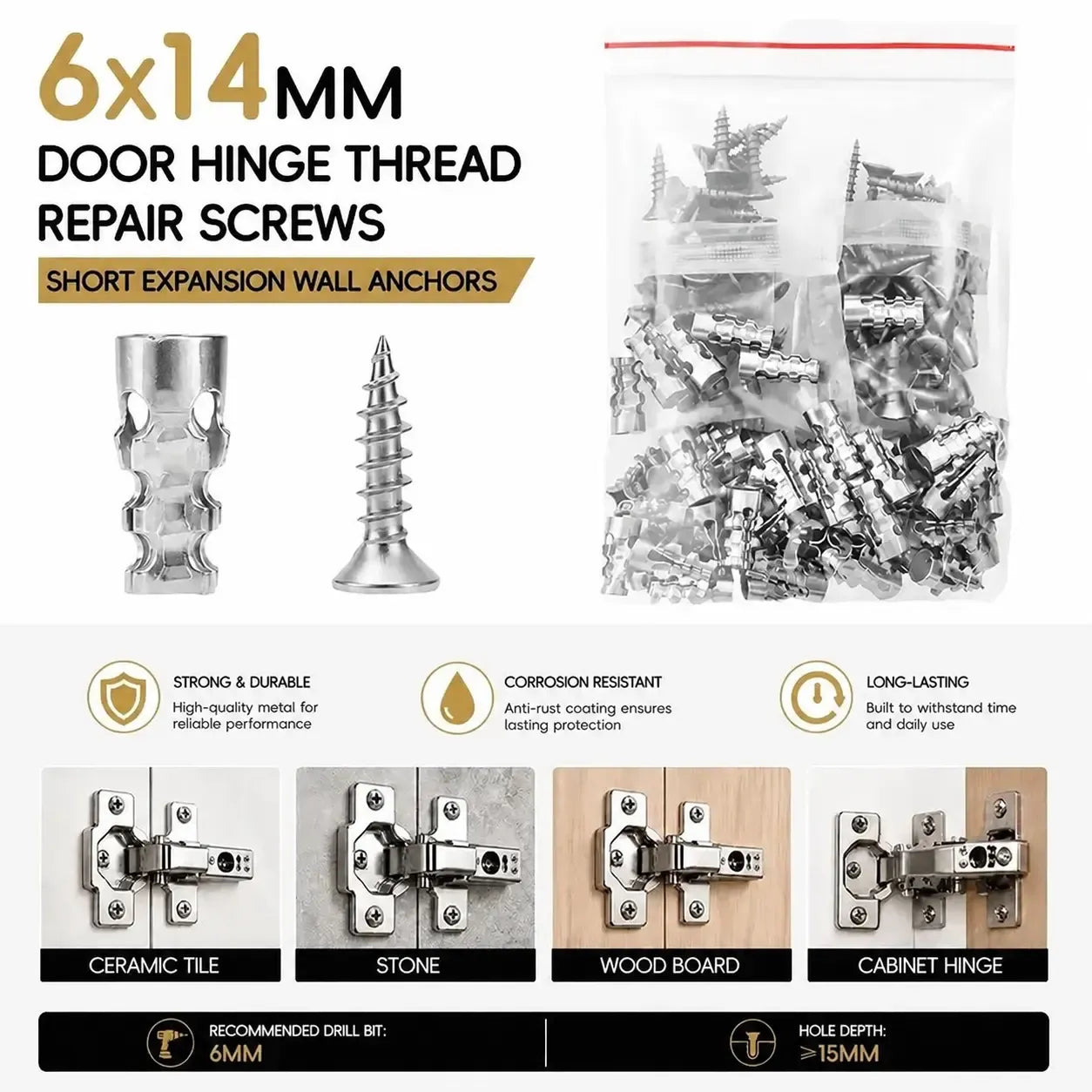 🛠️🔩 Selbstbohrende Dübel-Set mit Schrauben 📏 Befestigungszubehör für die einfache Wandmontage