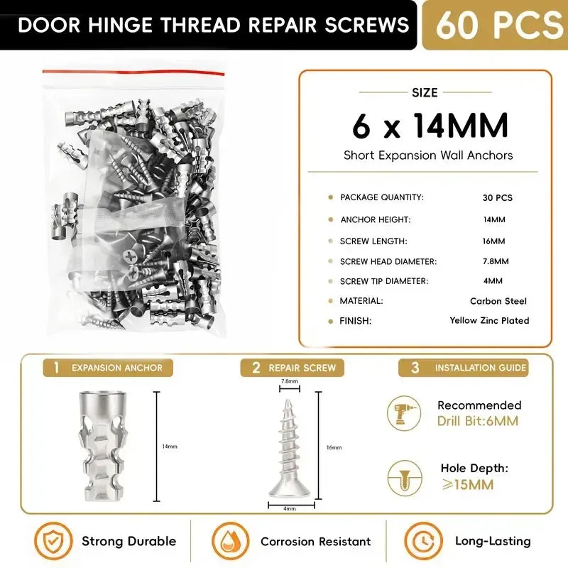 🛠️🔩 Selbstbohrende Dübel-Set mit Schrauben 📏 Befestigungszubehör für die einfache Wandmontage