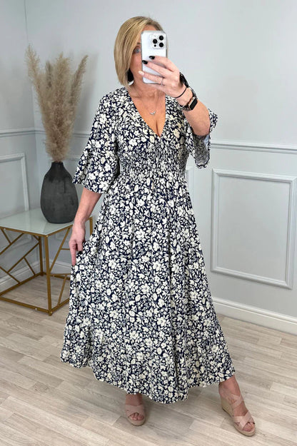 🌷Frühjahrs-Hot-Sale 49% Rabatt🍃Leopardenkleid mit geraffter Taille🌺Bequem mit guter Figur