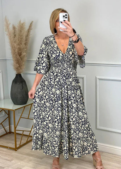 🌷Frühjahrs-Hot-Sale 49% Rabatt🍃Leopardenkleid mit geraffter Taille🌺Bequem mit guter Figur