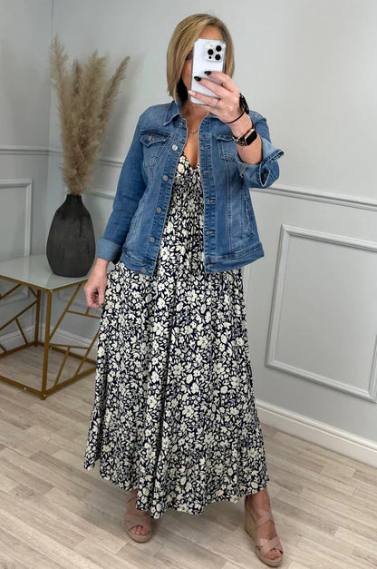 🌷Frühjahrs-Hot-Sale 49% Rabatt🍃Leopardenkleid mit geraffter Taille🌺Bequem mit guter Figur