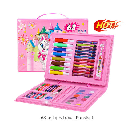 🎨 50% RABATT JETZT! ✨ Deluxe 6-in-1 Kreativ-Kunstset - Enthält Malwerkzeuge & 12 Farben für die Entwicklung kindlicher Fantasie 🧑‍🎨🌟