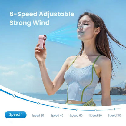 🌀Nur 13.8€ diesen Sommer!!!💨Mini-Handventilator mit LED-Anzeige –👍5-stufiger Turbo-Ventilator im Taschenformat.✨Über USB aufladbar, schnelle Kühlung für Reisen und beim Schminken. Das perfekte Geschenk.  Tragbare Kühlung