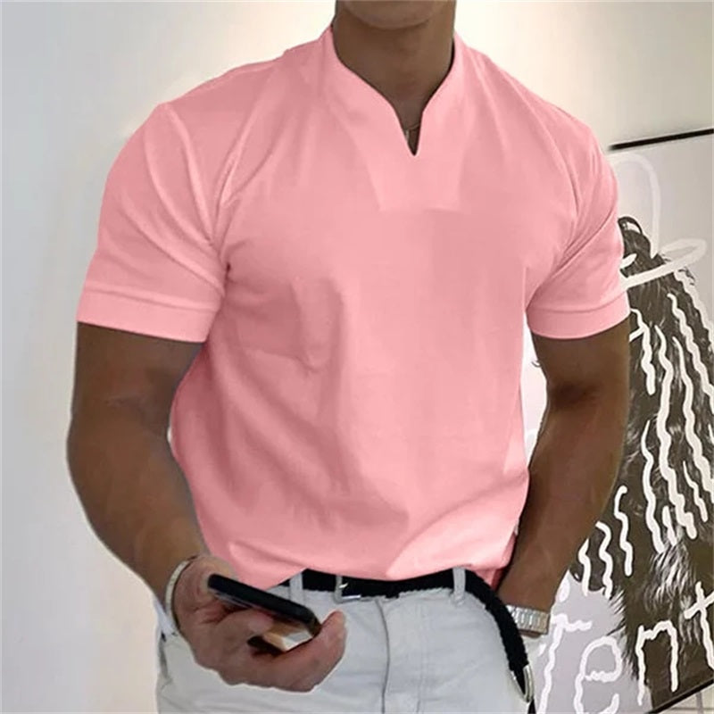 📢📢50 % RABATT! ⏰ Sportliches Herren V-Shirt aus Baumwolle – Ideal für Training & Freizeit