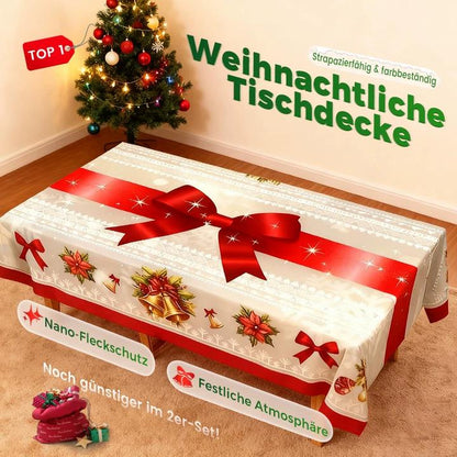 🔥Solange der Vorrat reicht 46 % Rabatt!🎉Stilvolle Tischdecke mit Weihnachtsmotiv
