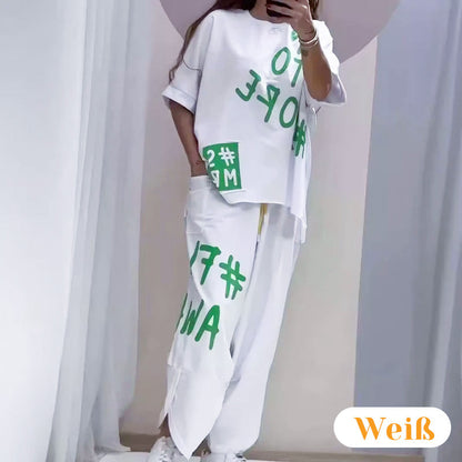 🔥Aujourd'hui 50% de réduction🔥Zweiteiliges Freizeit-T-Shirt-Set