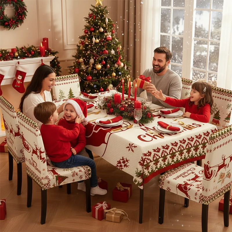 🔥Solange der Vorrat reicht 46 % Rabatt!🎉Stilvolle Tischdecke mit Weihnachtsmotiv