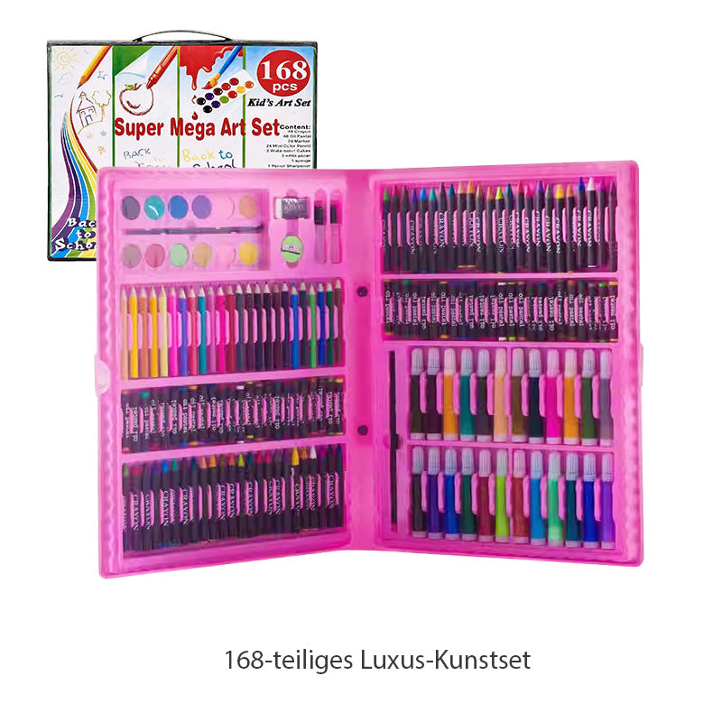 🎨 50% RABATT JETZT! ✨ Deluxe 6-in-1 Kreativ-Kunstset - Enthält Malwerkzeuge & 12 Farben für die Entwicklung kindlicher Fantasie 🧑‍🎨🌟