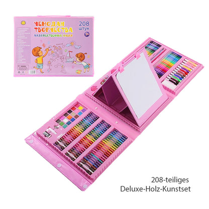 🎨 50% RABATT JETZT! ✨ Deluxe 6-in-1 Kreativ-Kunstset - Enthält Malwerkzeuge & 12 Farben für die Entwicklung kindlicher Fantasie 🧑‍🎨🌟