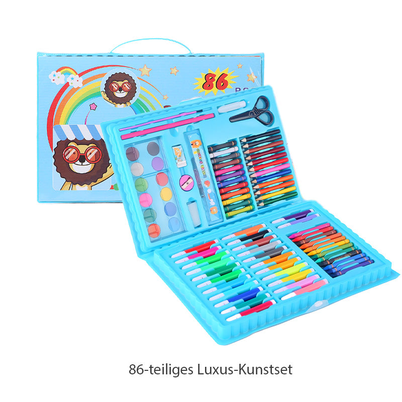 🎨 50% RABATT JETZT! ✨ Deluxe 6-in-1 Kreativ-Kunstset - Enthält Malwerkzeuge & 12 Farben für die Entwicklung kindlicher Fantasie 🧑‍🎨🌟