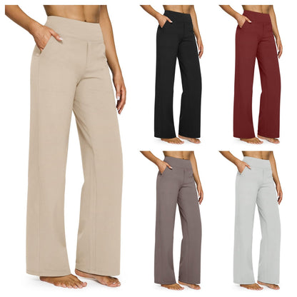 💖LAST-DAY-AKTION – 50 % RABATT 💖 Lässige Yoga-Hose mit weitem Bein für Damen mit hoher Taille und Stretch