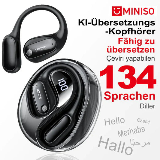 🌐Ki Übersetzungs-Kopfhörer – Echtzeit-Übersetzung in 134 Sprachen mit App🗣️, Bluetooth 6.0, Kabellose Earbuds für Musik & Anrufe, IPX5 Wasserdicht, Lange Akkulaufzeit⚡🔋