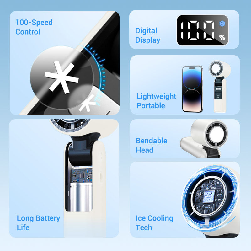 🌞Sommer-Sonderangebot – 50 % Rabatt!!🥳❄️Tragbarer tragbarer und faltbarer leiser Ventilator