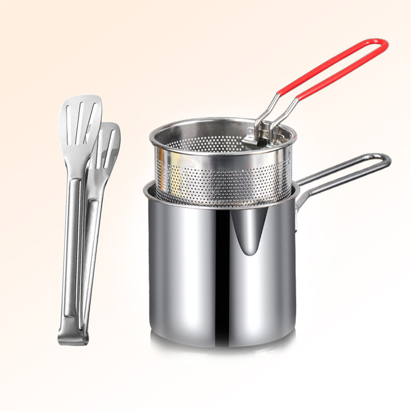 🍳 50% RABATT! 🍟 Multifunktionale Fritteuse aus Edelstahl 304 – Robust, hitzebeständig & vielseitig – Ideal für knuspriges Frittieren zu Hause ✨