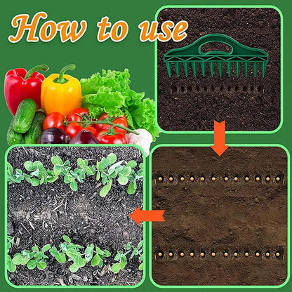 ⏳Begrenzte Zeit 50% Rabatt💥🌱Garten-Saatgutabstandshalter & Dibbler - 12-Loch-Präzisions-Pflanzwerkzeug
