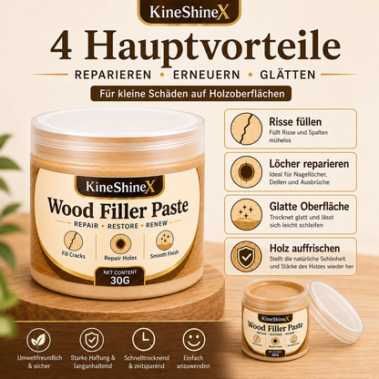Holzspachtelmasse zum Ausbessern von Rissen und Löchern an Möbeln – Reparaturset