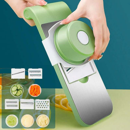 🔥 KAUFE 2, ERHALTE 1 GRATIS! 🥕 Multifunktionaler Gemüseschneider – 6-in-1, Sicherheitsmesser & Rutschfeste Basis für Schnelles Schneiden 🍓✨📦