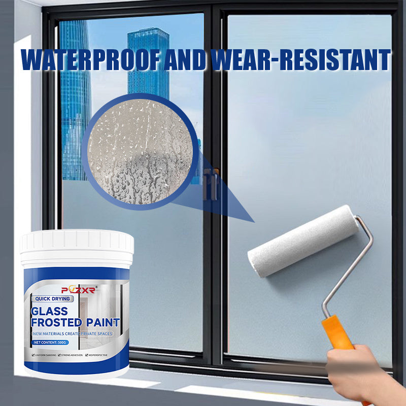 ✨🖌️ Mattglas-Farbe 2026: schnelltrocknend & wasserfest 🌫️✨ Für elegante Frost-Effekte auf Fenstern & Glas – streifenfrei, UV-beständig und langlebig