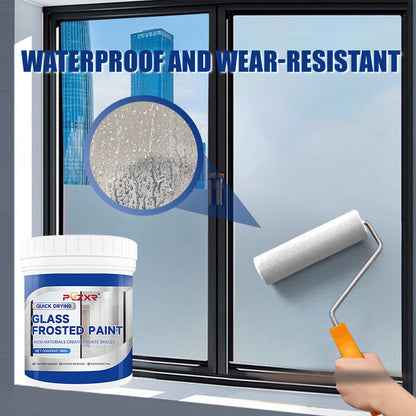 ✨🖌️ Mattglas-Farbe 2026: schnelltrocknend & wasserfest 🌫️✨ Für elegante Frost-Effekte auf Fenstern & Glas – streifenfrei, UV-beständig und langlebig