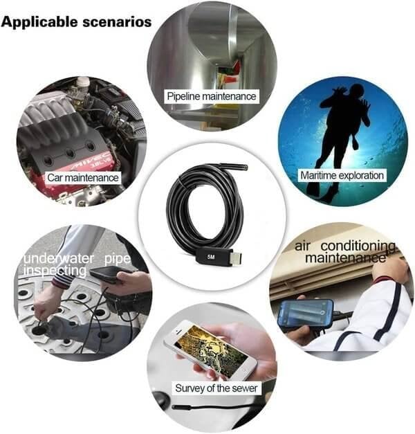 ⏳Zeitlich begrenztes Sonderangebot⏰3-IN-1 ENDOSCOPE - 2.0MP HD with 6 LED Lights, IP67 Waterproof, Compatible with Smartphones for Home Inspection and DIY Projects 📱🛠️
