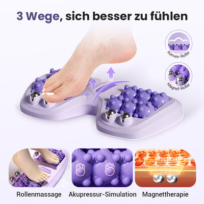 💜Der bequemste Blutkreislauf-Förderer💜Tragbarer Fußmassageroller mit Doppelrollen