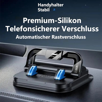 🔄🚗 Handyhalterung fürs Auto | 360° verstellbar · Einhandverriegelung in 0,1 Sekunden · Rutschfest und beschädigt das Armaturenbrett nicht · Wasserfest und schmutzabweisend
