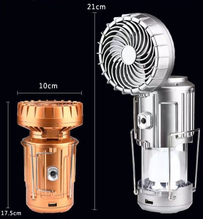 🔥Sommer-Hot-Sale - 50% Rabatt🔥Tragbare LED-Camping-Laterne mit Ventilator💡