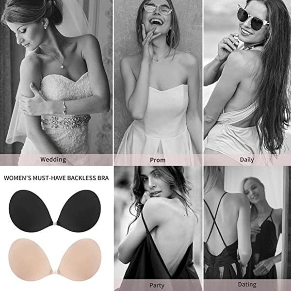 💗2 Paar zum Preis von 1 – 1 gratis dazu 🎁Selbstklebende, unsichtbare BHs mit Raffungen