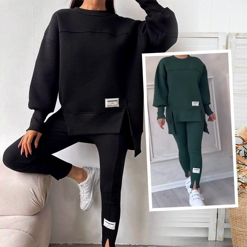 🔥Versandkostenfrei🧘‍♀️ Lässiges Sweatshirt-Leggings-Set – Ultraweiches Jersey, Moderne Passform & Perfekt für Alltag, Sport oder Entspannung 🏃‍♀️📦