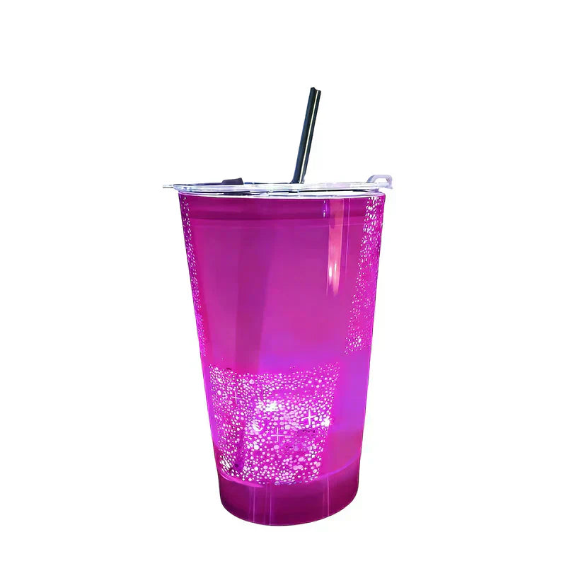 Leuchtender Red Bull Becher mit Strohhalm – Für Partys, Bars & Veranstaltungen 🥤✨