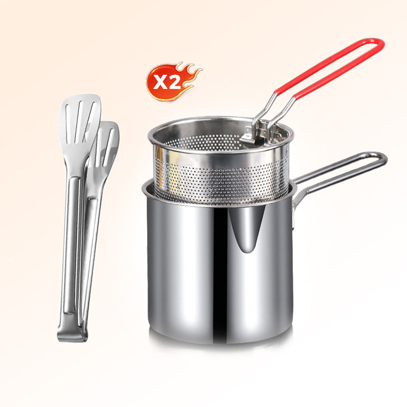 🍳 50% RABATT! 🍟 Multifunktionale Fritteuse aus Edelstahl 304 – Robust, hitzebeständig & vielseitig – Ideal für knuspriges Frittieren zu Hause ✨